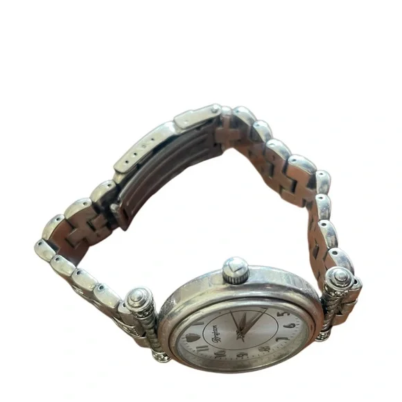 Silver Plated Watch Women’s Elegant bracelet timepiece Brighton New Battery - Picture 4 of 6